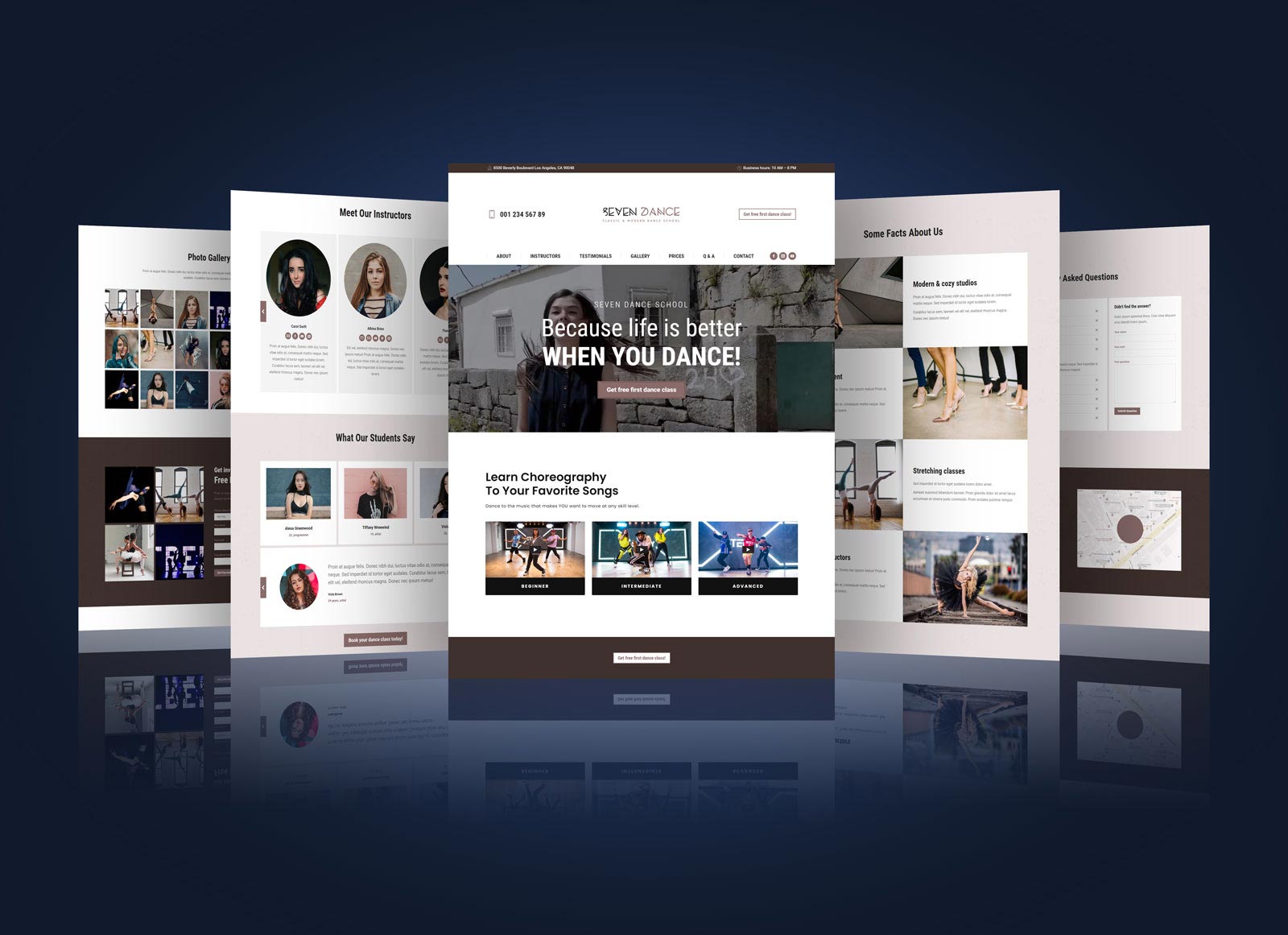 Composição de sites e landing pages profissionais