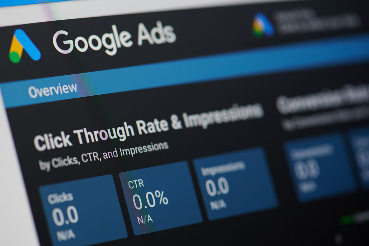 Painel do Google Ads para gestão de tráfego e performance